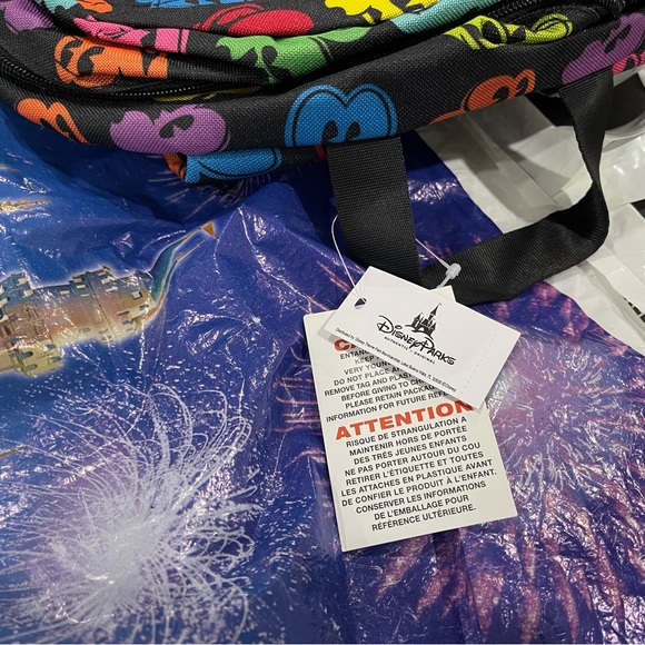 NWT Disneyland Park Exclusive Rainbow Silhouette Face Mickey Mouse Backpack - Picture 4 of 6